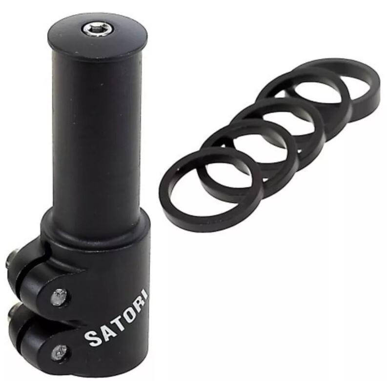 AHEAD Satori adapter wspornika kierownicy w standardzie umożliwia zwiększenie wysokości, czarny, jeden rozmiar 400441