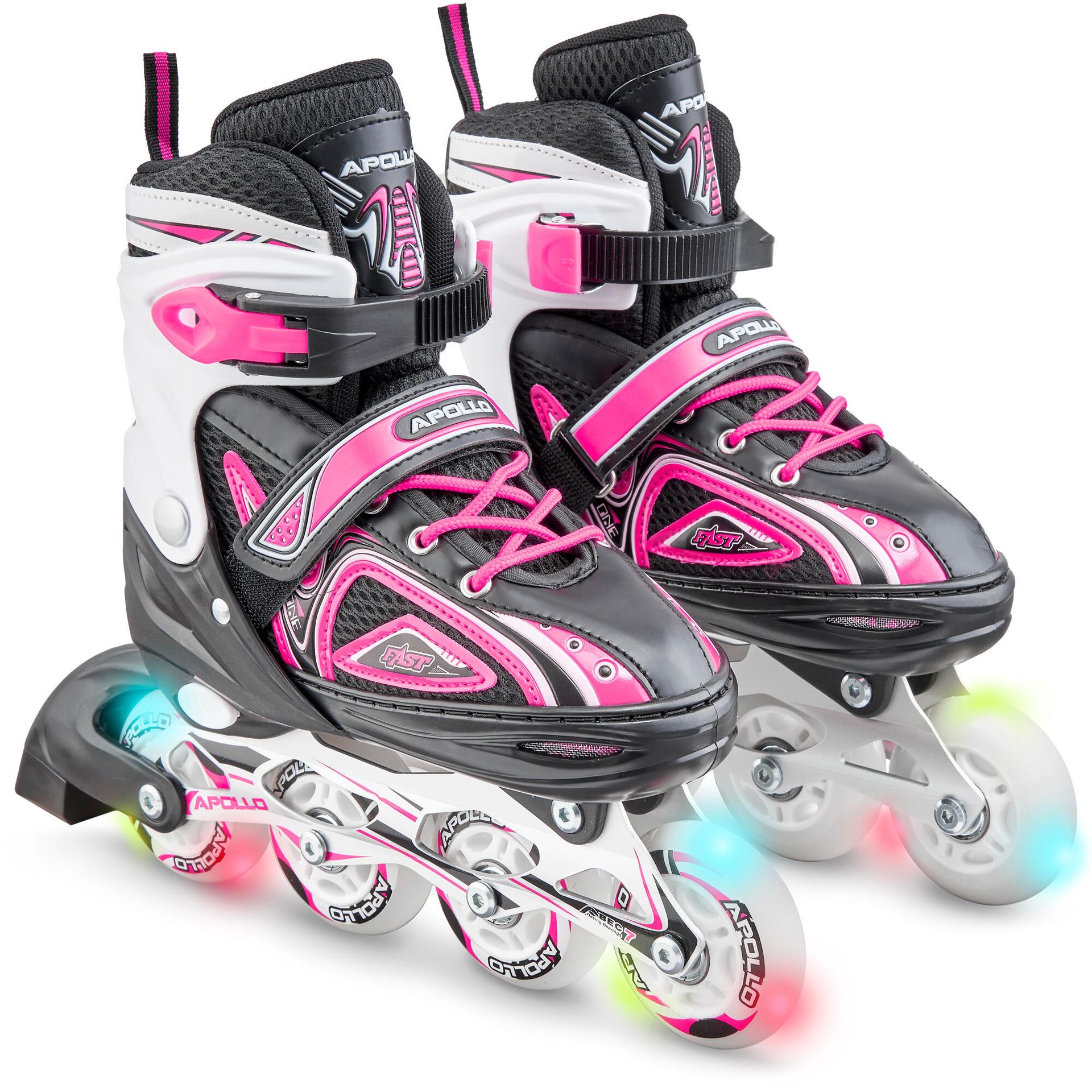 Apollo Łyżworolki Super Blades, regulowany rozmiar (Różowy, L (39-42))