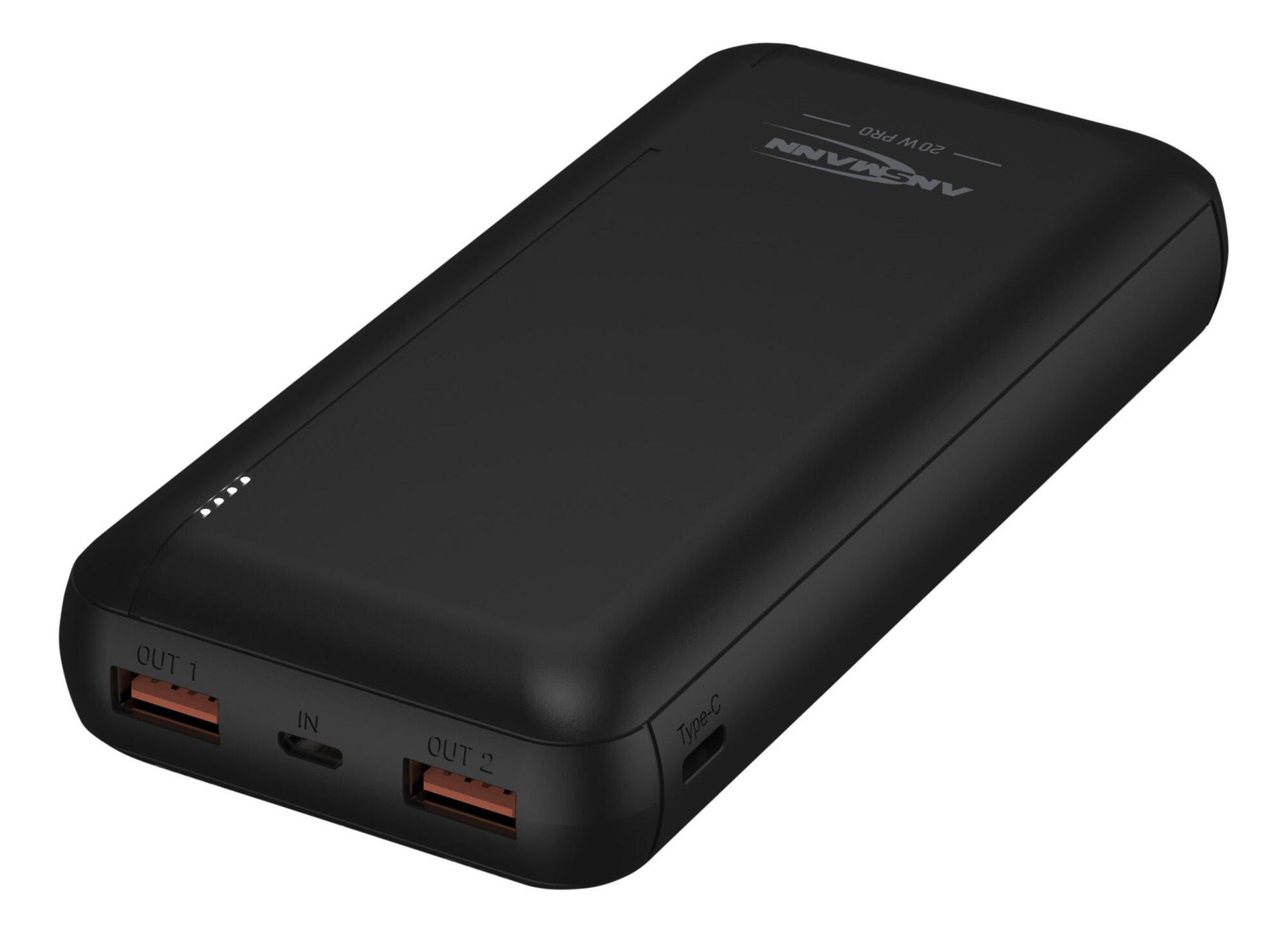 Ansmann Powerbank 20000mAh PB320PD Kolor: CZARNY, 20,000 mAh