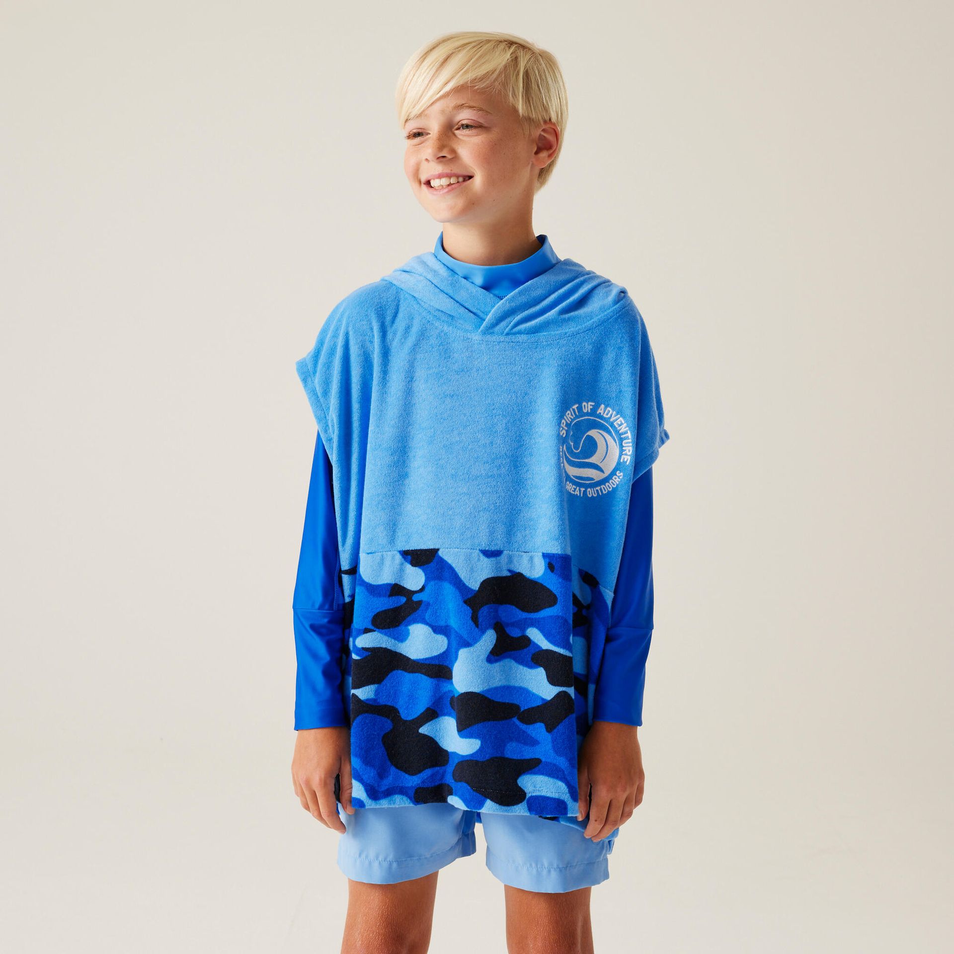 Regatta Dziecięcy ręcznik plażowy Towel Robe II Niebieski, Rozmiar: 92-110 cm