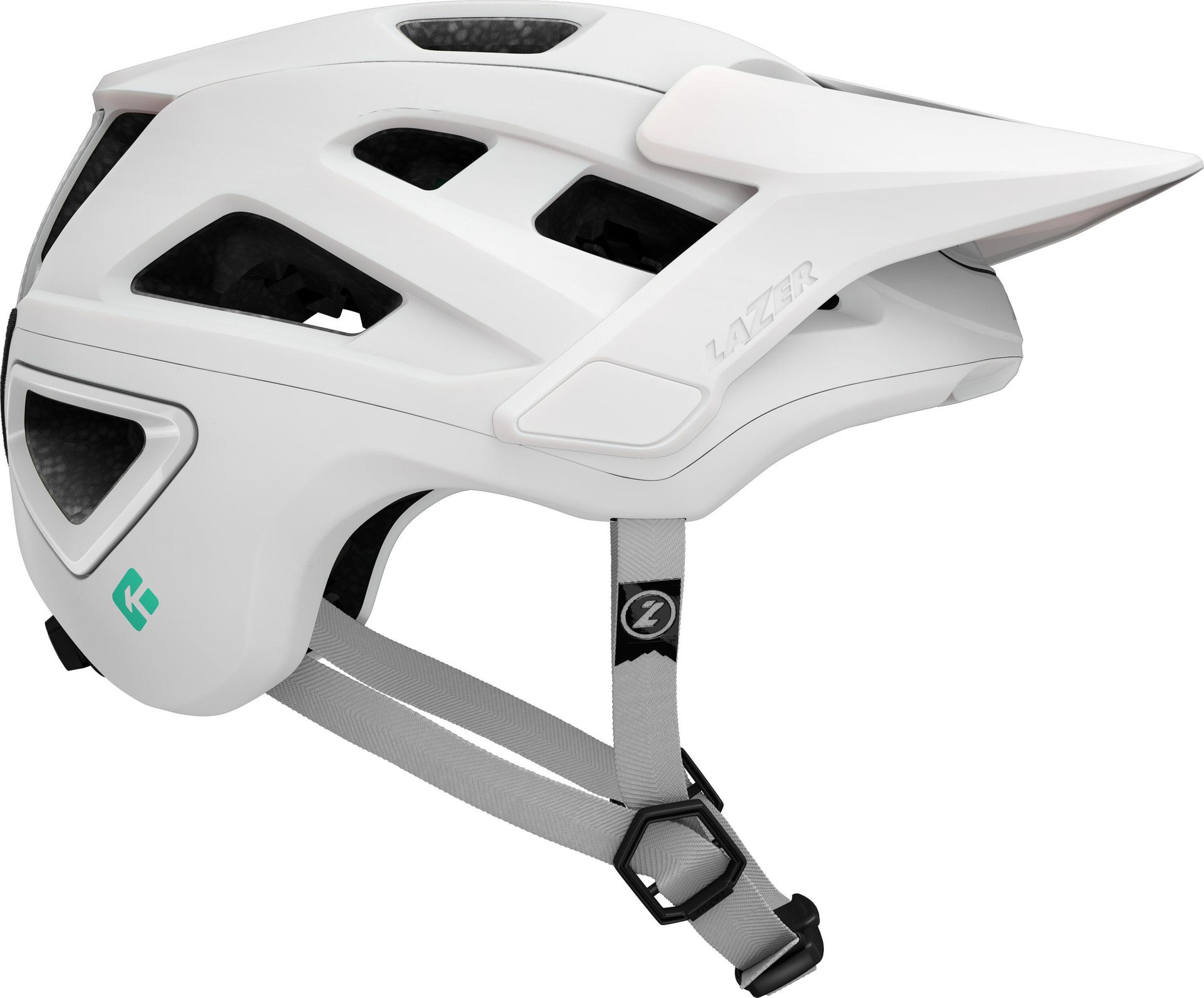 Kask MTB Jackal KinetiCore, Matte Full White
