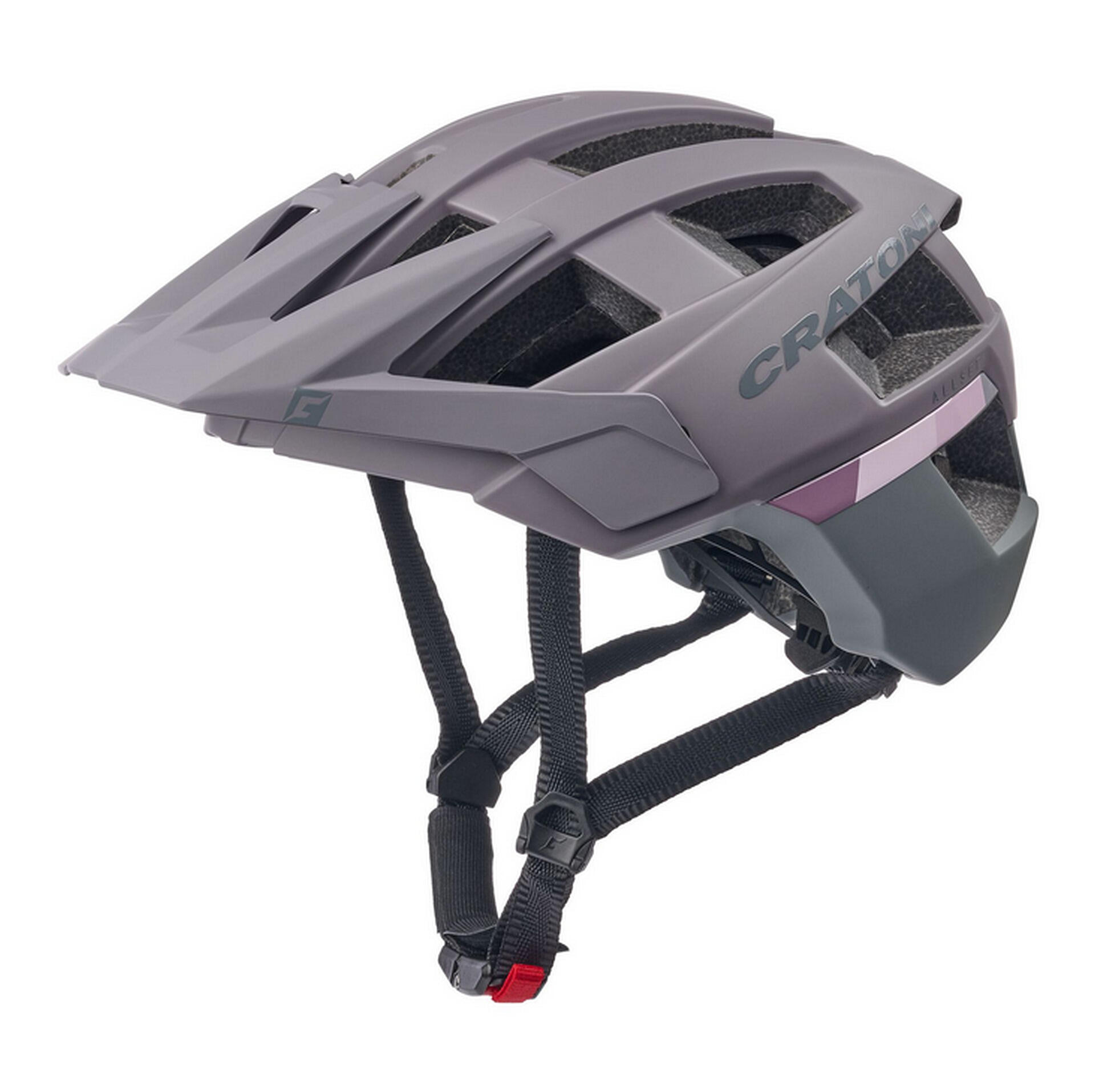 MTB - kask rowerowy AllSet, szaro-różowy