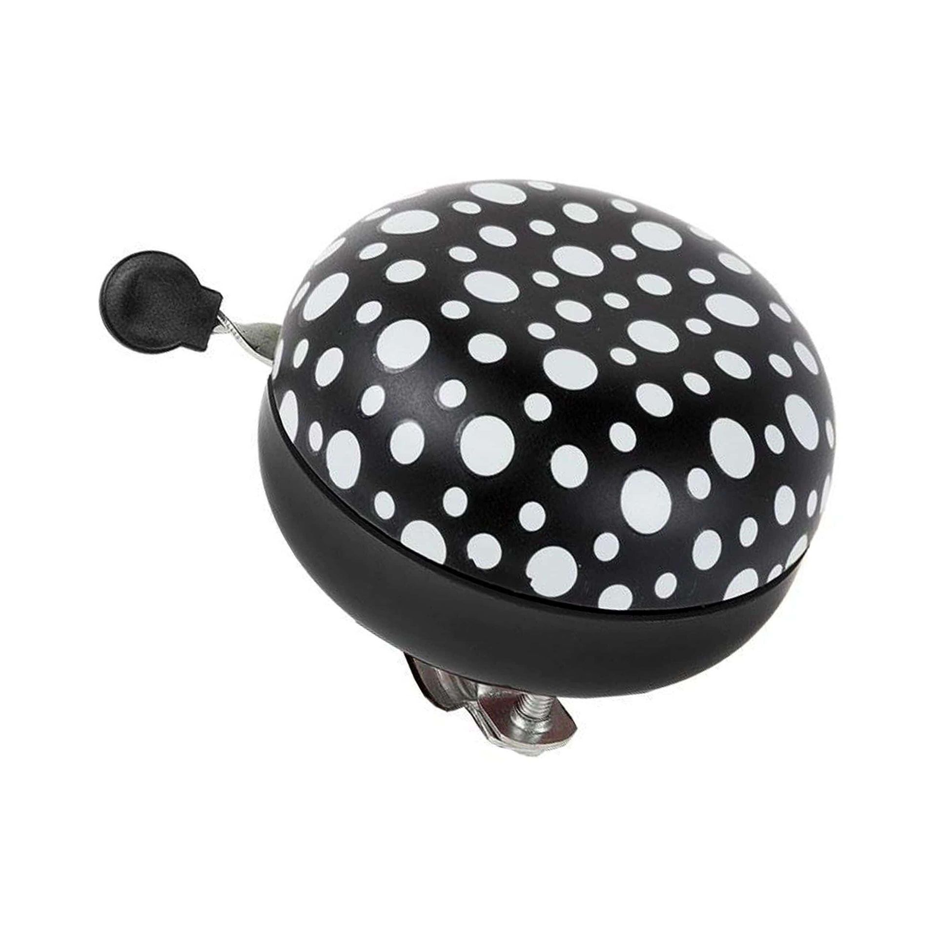 M-Wave Dzwonek rowerowy ding dong czerwone/białe kropki 2-dźwiękowy  80 MM XXL dzwonek do roweru 420320