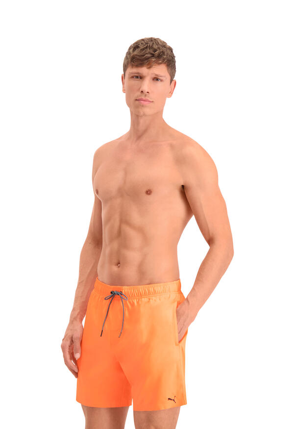 Męskie kąpielówki Puma, średniej długości, Bright Orange