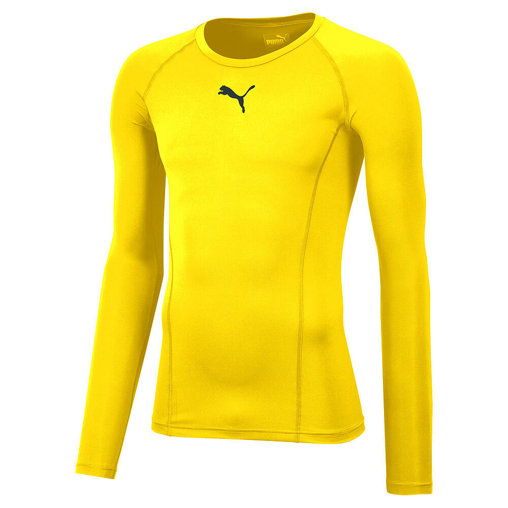 Puma męska ligi Base Layer Tee LS Shirt, żółty, m 655920 06