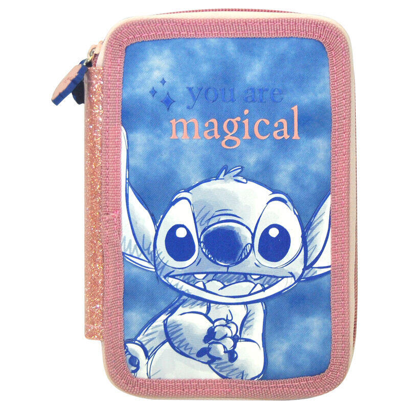 KIDS EUROSWAN Piórnik 2-komorowy z wyposażeniem Stitch ST00024