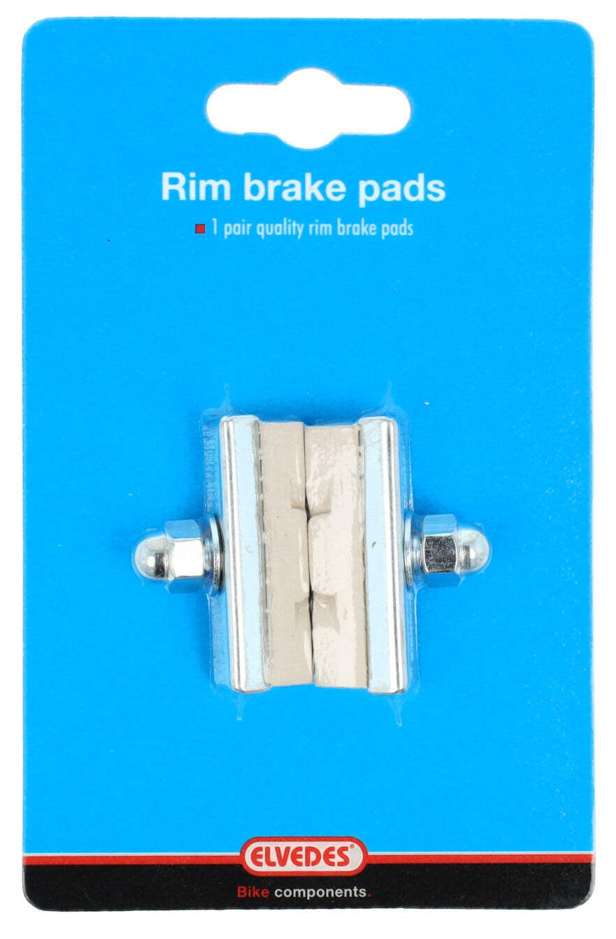Klocki hamulcowe V‑Brake Elvedes 6843 białe X‑Groove