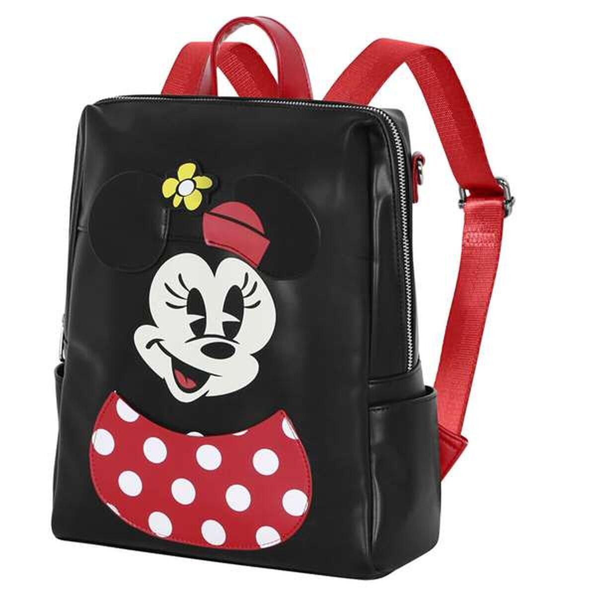 Myszka Minnie Face -Plecak Shield, Czarny, 28 x 33 cm, Pojemność 10 L