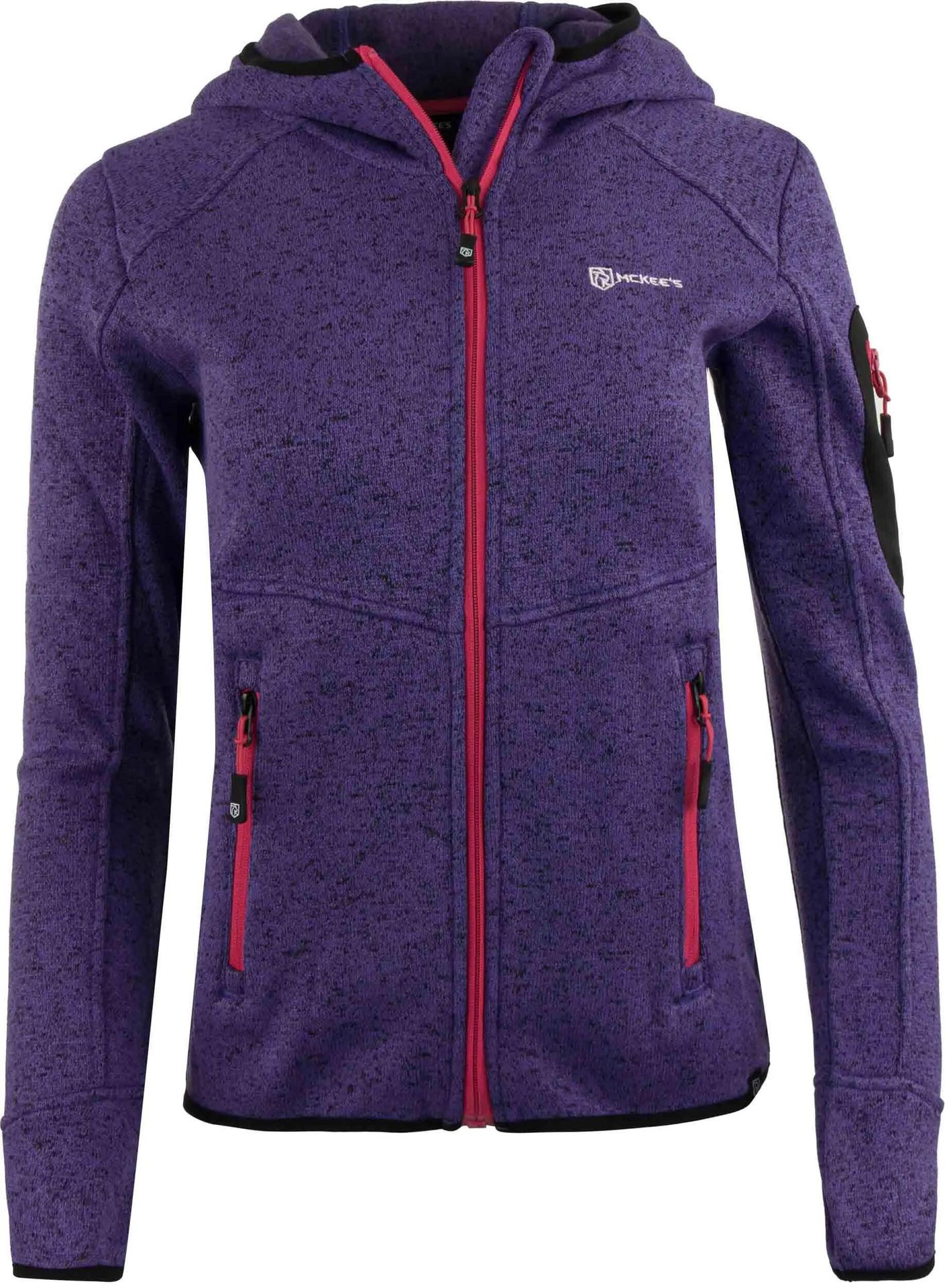 Bluza damska Mckees Badia fioletowo-melanż - z kapturem
