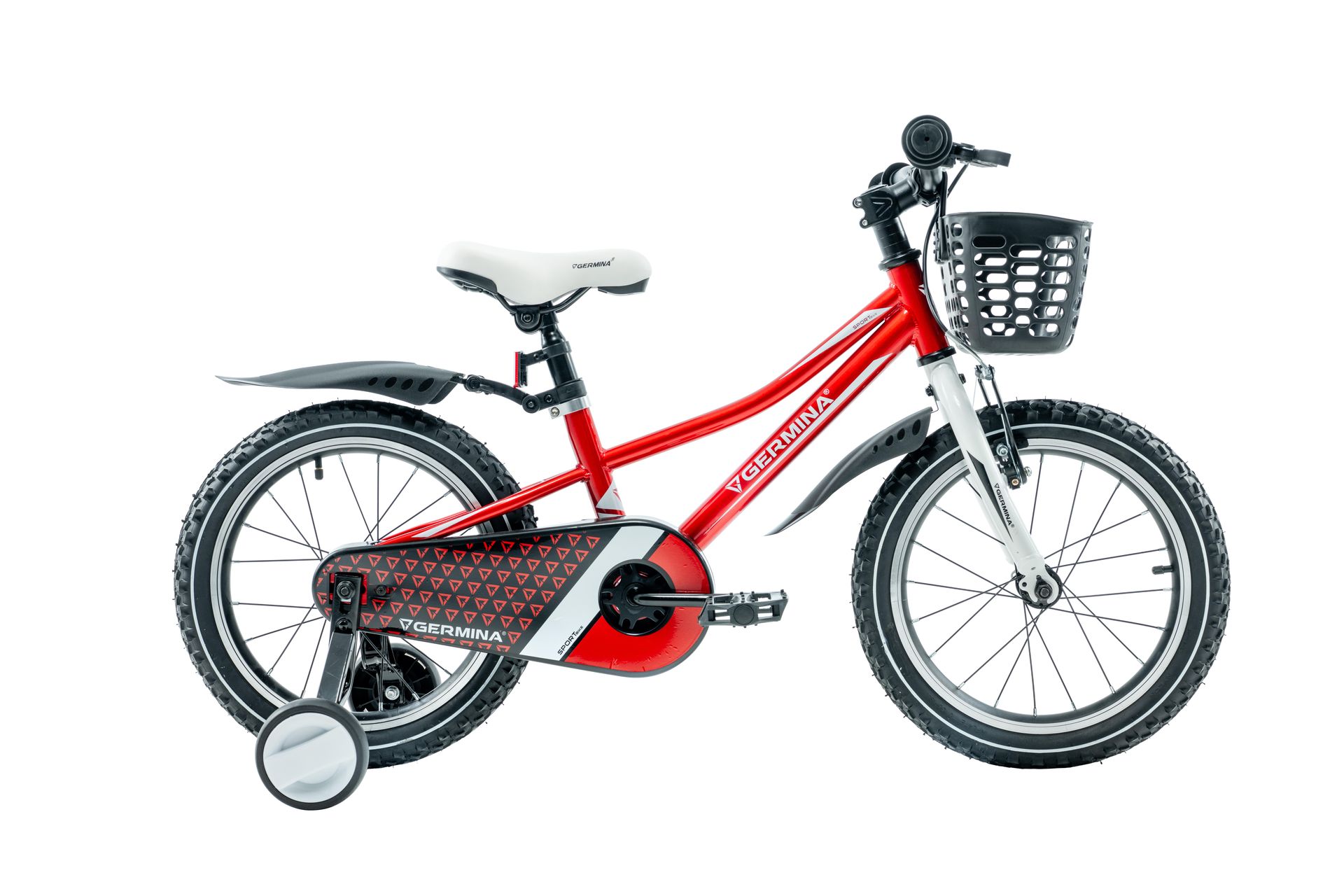 Rower dziecięcy GERMINA BMX 16 cali dla chłopca Czerwony