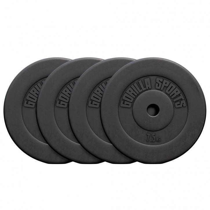 Gorilla Sports Zestaw obciążeń winylowych 6x5kg czarne (100201-00006-0113)