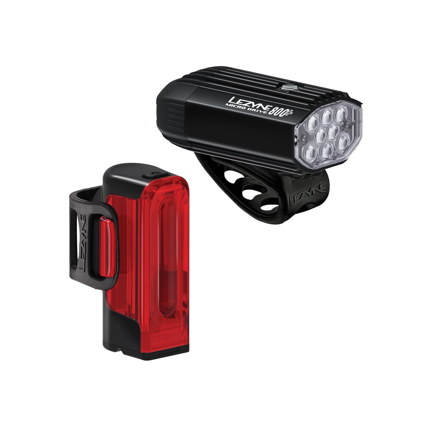 Zestaw oświetlenia rowerowego Lezyne Micro Drive 800 + Strip Drive 300+