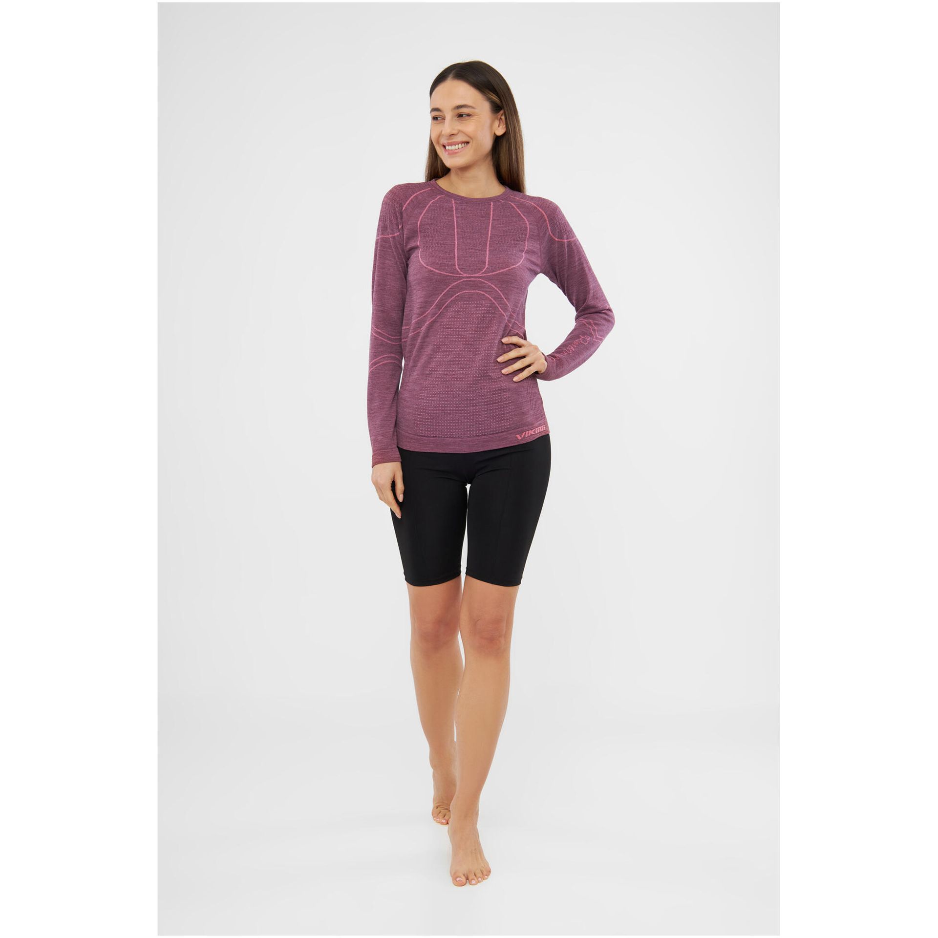 Bielizna damska VIKING Lana Pro Longsleeve Merino różowa S
