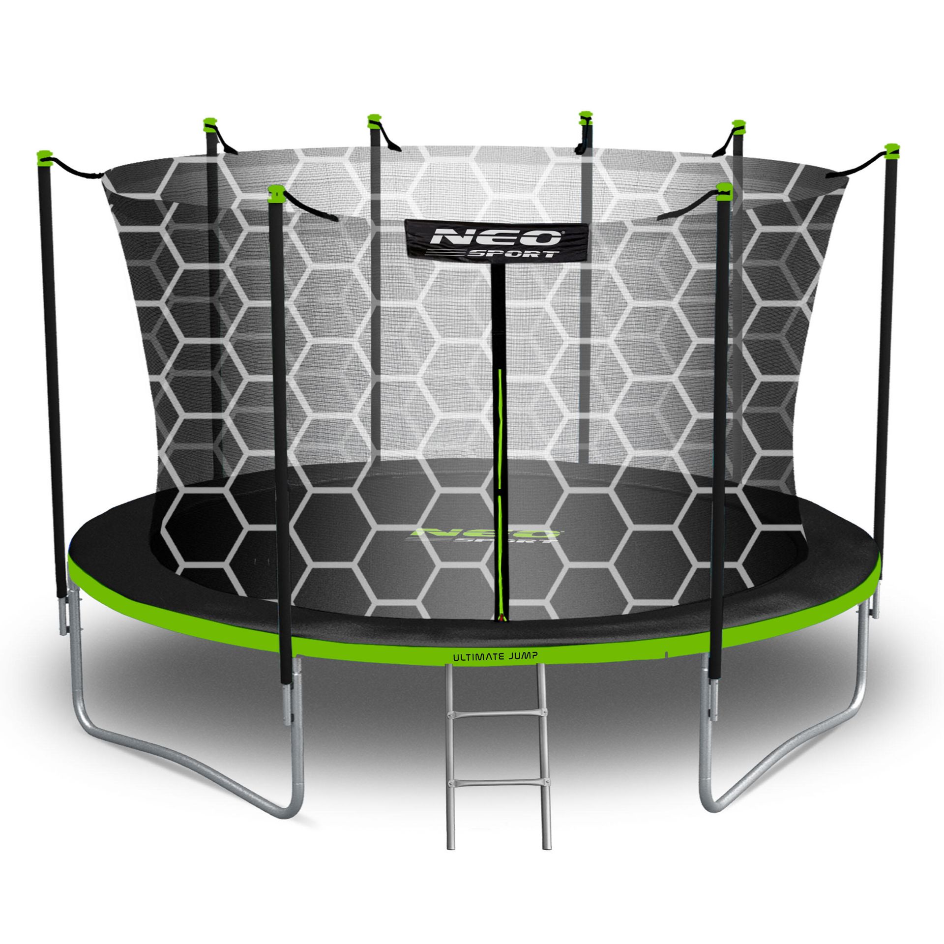 NeoSport Trampolina ogrodowa 13ft/404cm z siatką wewnętrzną i drabinką
