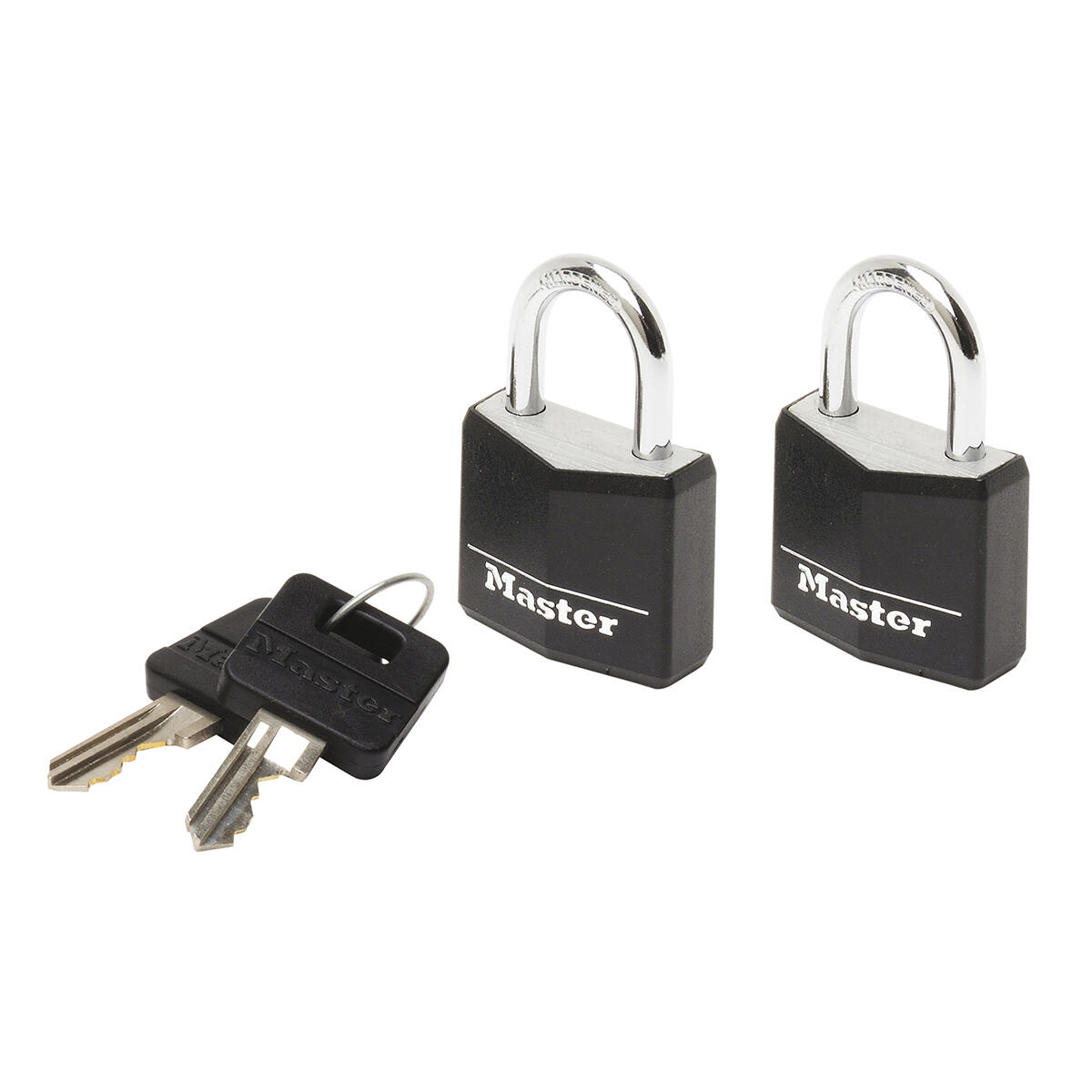 Master Lock 9120eurtblk  2 aluminiowe kłódka z czarnym pokryciem Vinyl 20 MM 9120EURTBLK