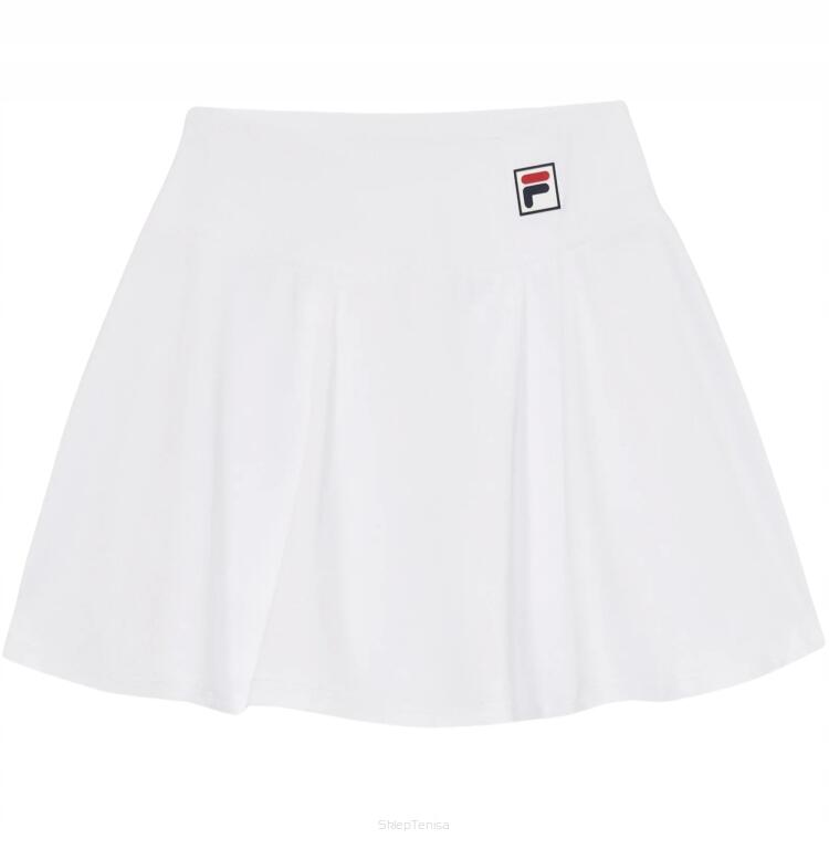 Spódniczka tenisowa juniorska Fila Skort Sonia Girls biała 12-14