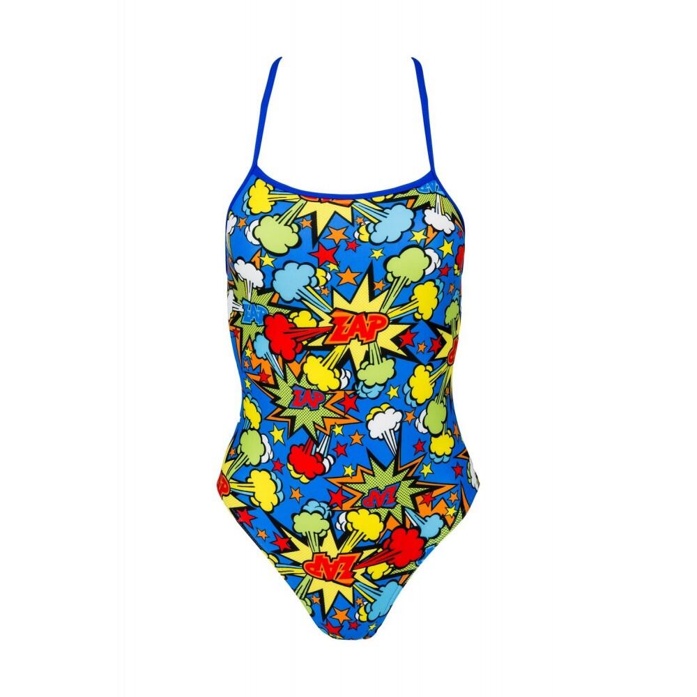 Strój jednoczęściowy kąpielowy damski na basen Aqua-Sport Single Cross Boom