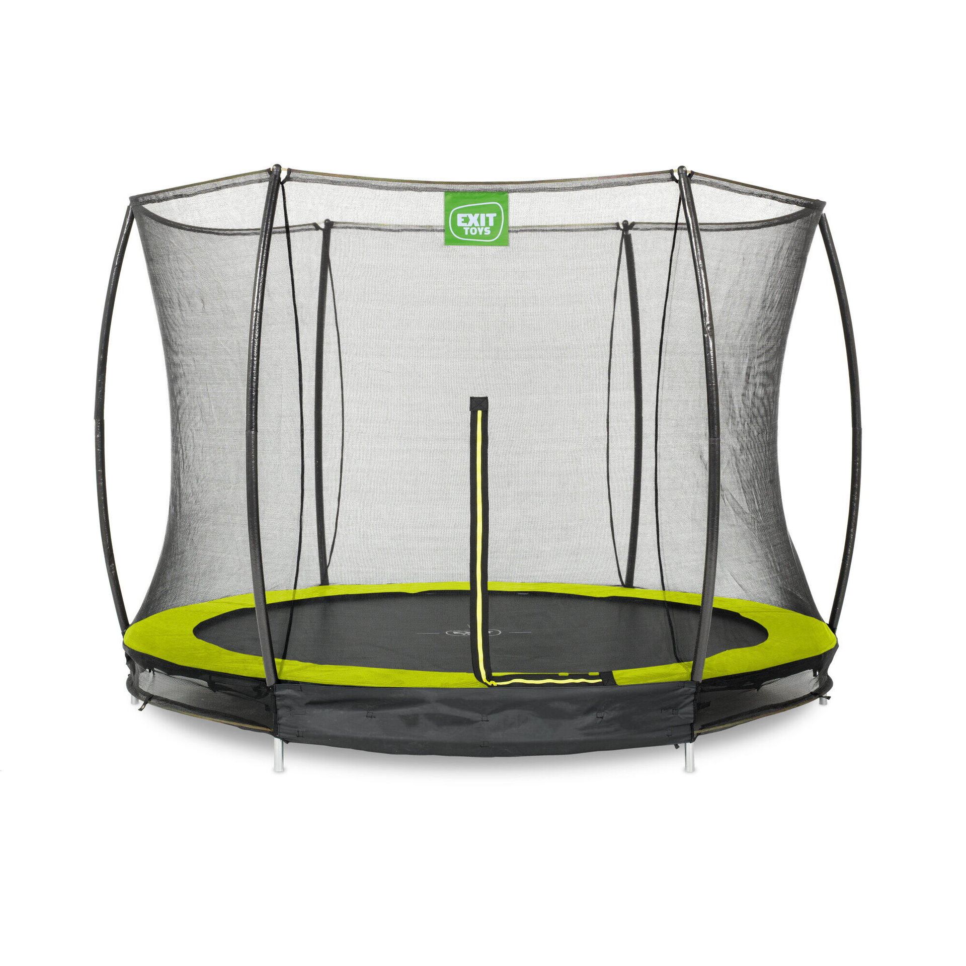 Exit Trampolina naziemna Silhouette ø305cm z siatką zabezpieczającą zielona