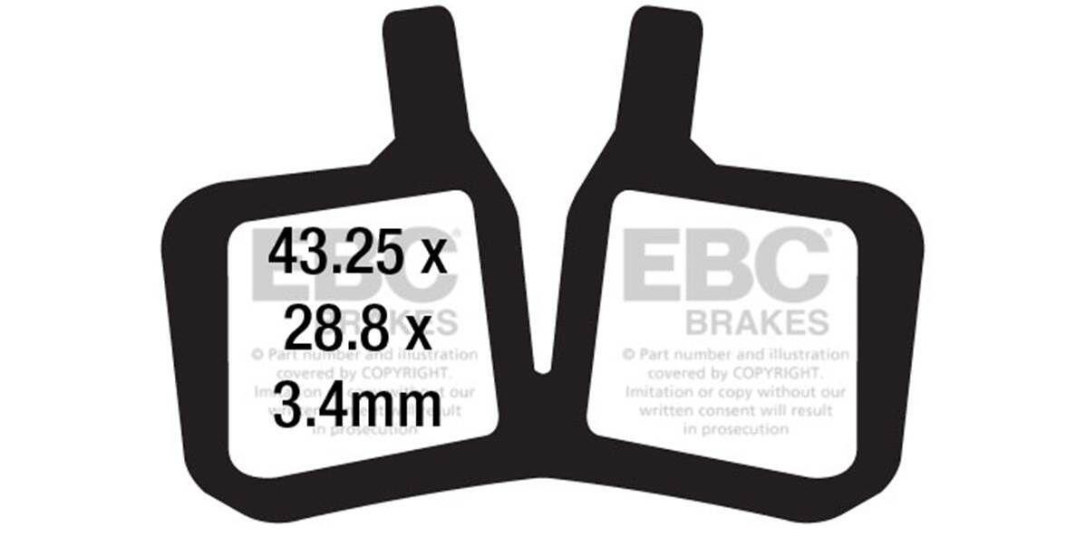 Klocki hamulcowe rowerowe (organiczne) EBC Brakes CFA689