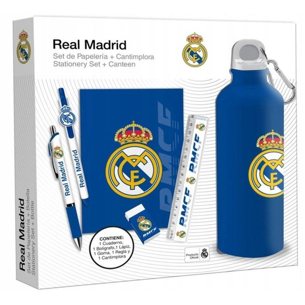 Real Madryt butelka 650 ml z zestawem piśmienniczym wielokolorowy