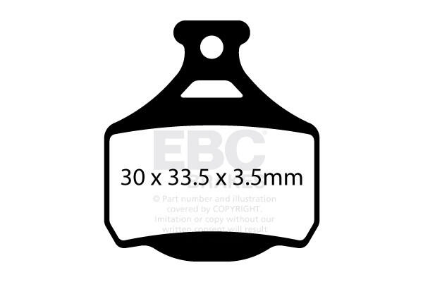 Klocki hamulcowe rowerowe (organiczne) EBC Brakes CFA751