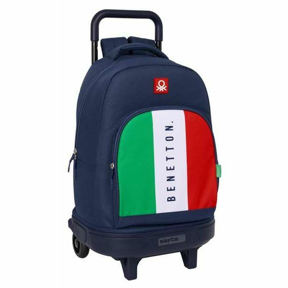 Plecak szkolny Benetton Flag granatowy 33 x 45 x 22 cm