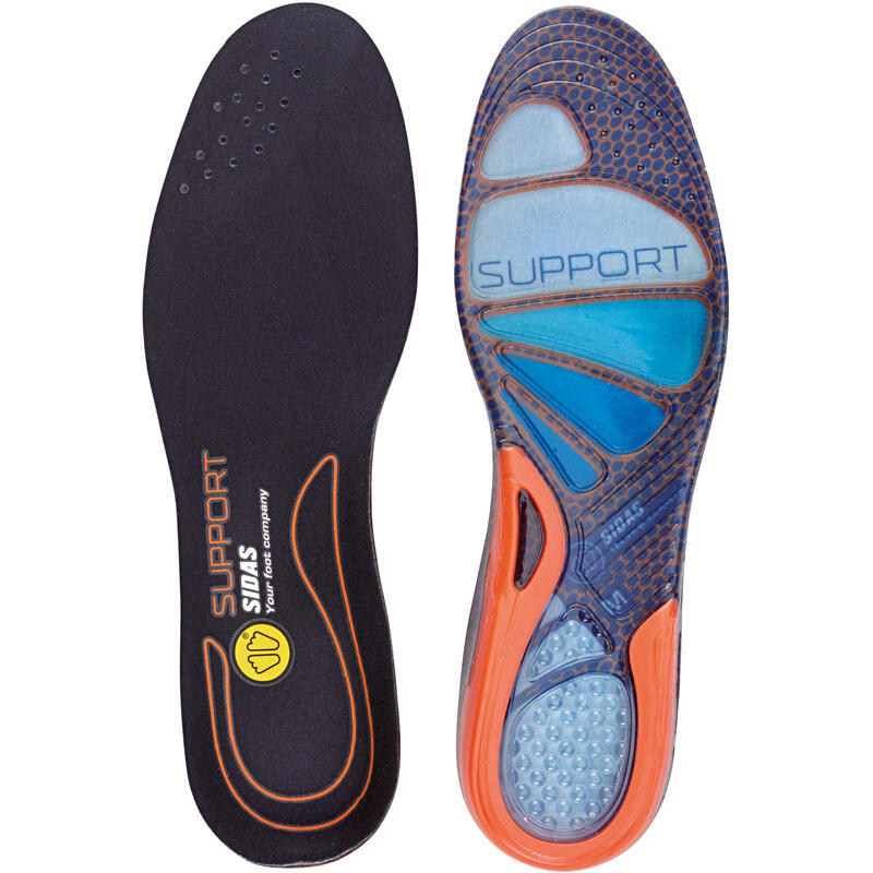 Sidas dwukomorowy wkład cushioning Gel uchwyt podeszwa unisex, niebieski, S CSEESCUSHSUPP_Bleu/Orange_Taille S