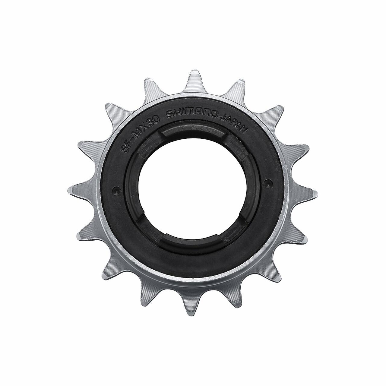 SHIMANO Wolnobieg jednorzędowy BMX srebrny / Ilość biegów: 1 / Stopniowanie: 18 ISFMX3018