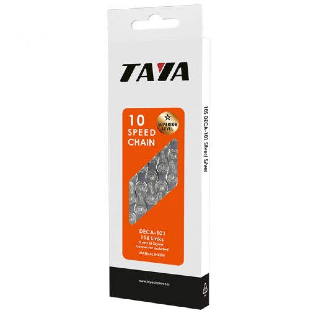 Taya DECA-101 10-biegowy łańcuch 116 ogniw srebrny