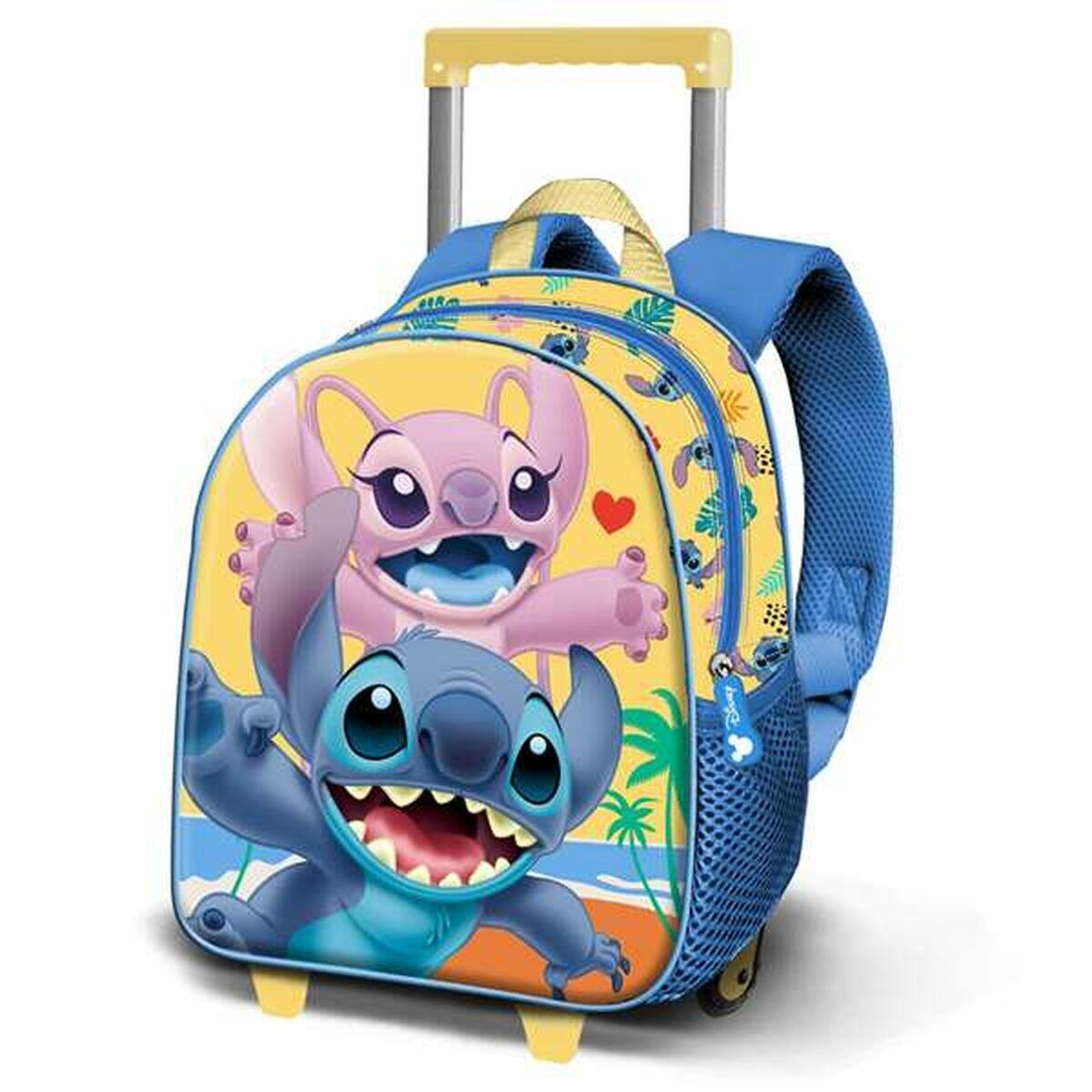 Disney Lilo and Stitch Ocean-mały plecak 3D z kółkami, niebieski, 26 x 34 cm, pojemność 7 l, Niebieski Lilo i Stitch, Jeden rozmiar, Mały plecak 3D z kółkami