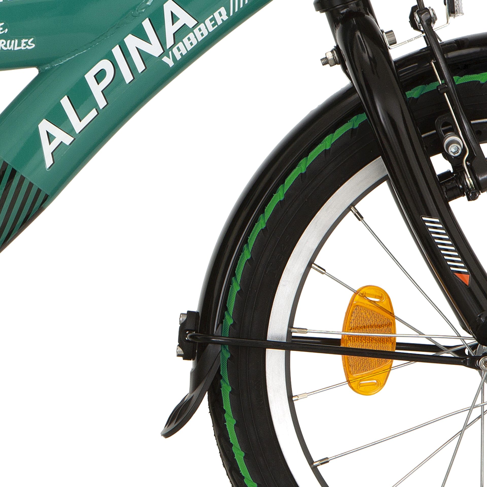 Alpina zestaw błotników + drążek 18 Yabber czarny mat