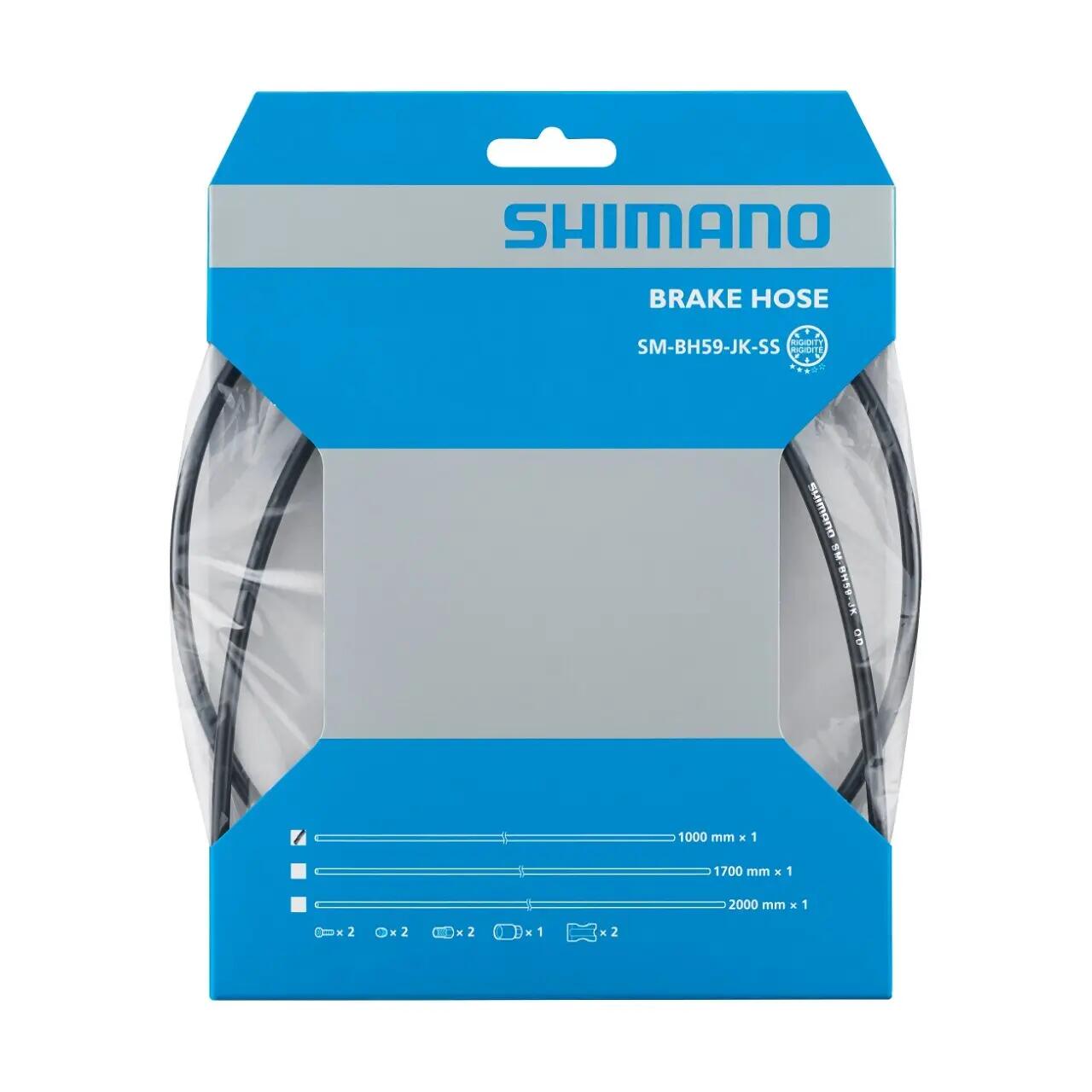 Shimano Przewód hamulcowy SM-BH59 czarny / Długość linki/przewodu : 1700 mm / Montaż: tył