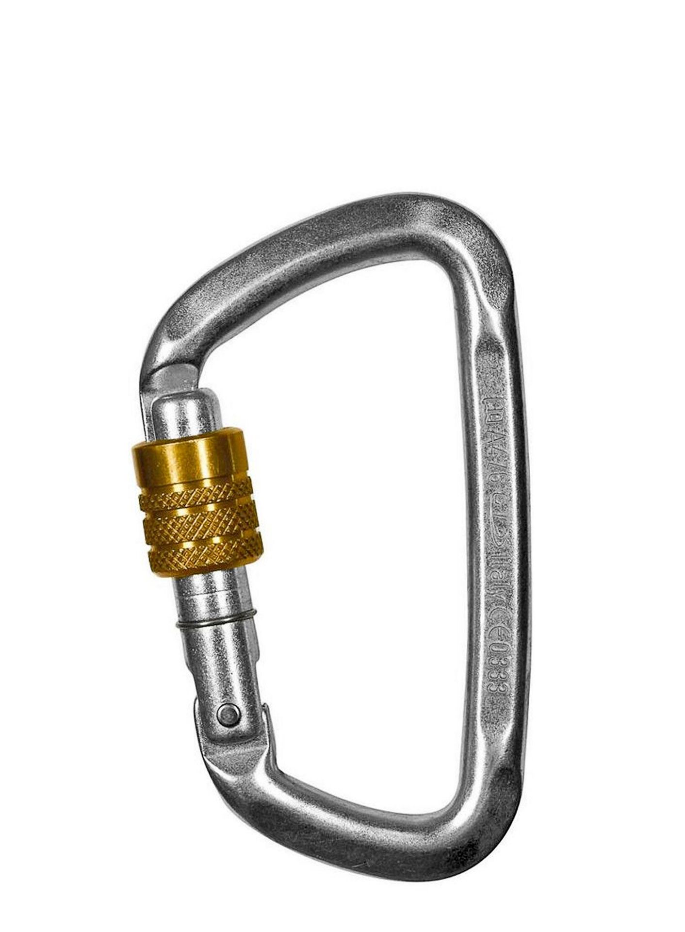Climbing Technology D-Shape Steel SG Karabinek, zinc plated steel 2020 Karabinki zakręcane 3C4760A