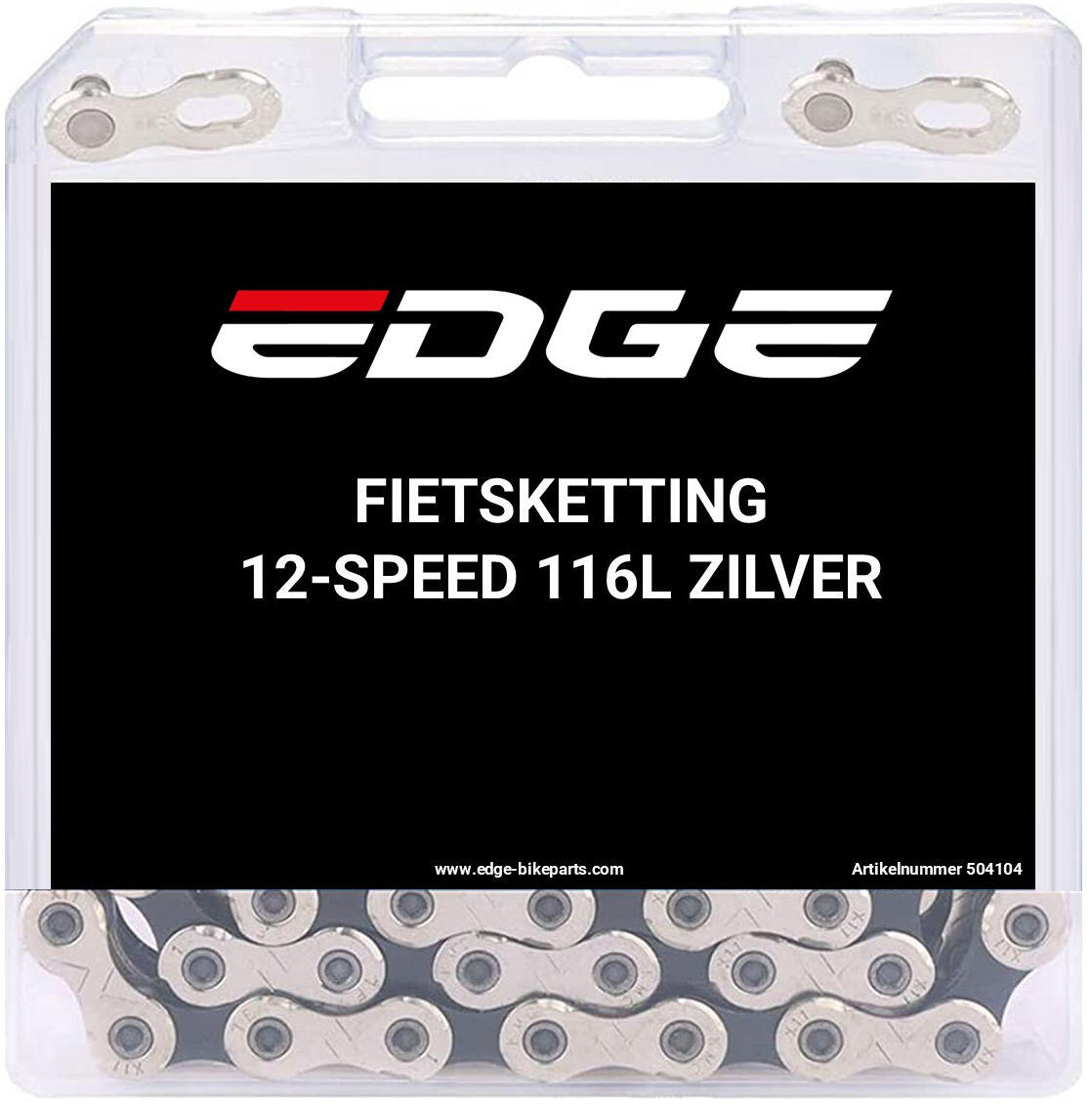 Łańcuch Edge 12 biegów CHN-006 116 ogniw srebrny