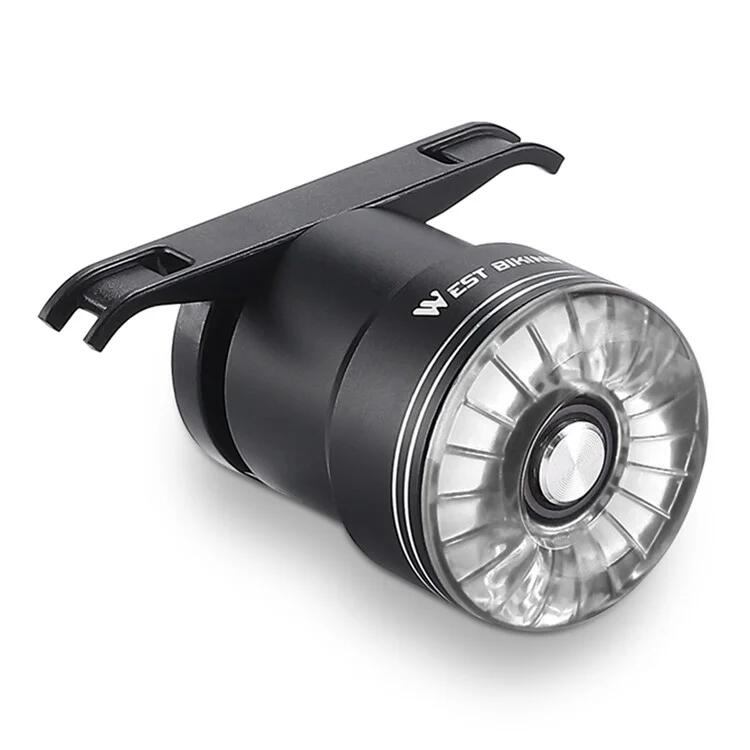 Inteligentna tylna lampa rowerowa, czujnik hamulca - Przezroczysta / Łuk