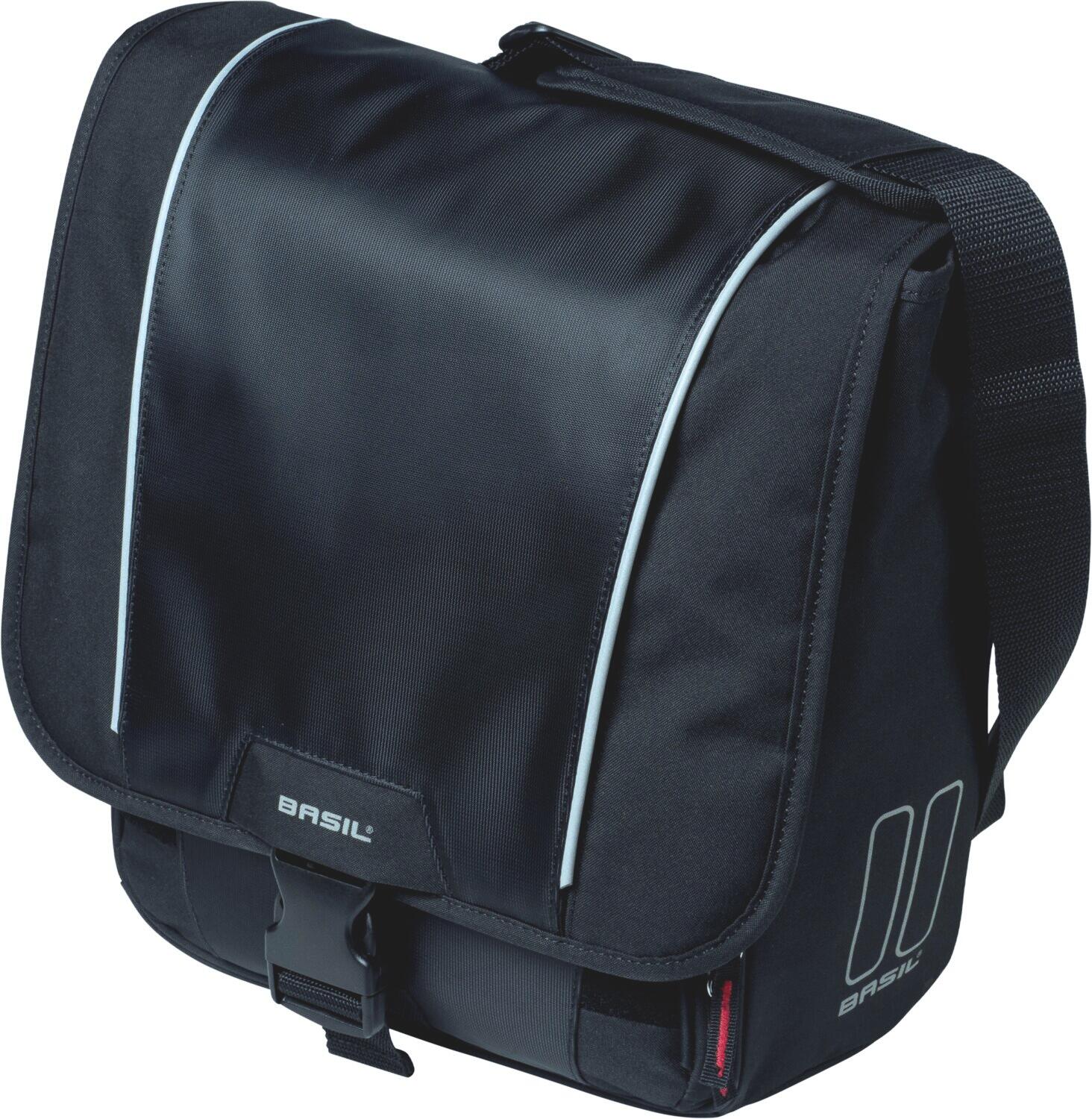 Basil rowerowe Schultertasche Sport wzornictwo Commuter, Black, 31 x 17 x 34 cm, 18 litrów, 17580 160865