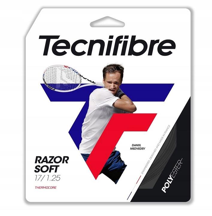 Naciąg tenisowy Tecnifibre  Razor Soft Carbon 12 m  1,30 mm