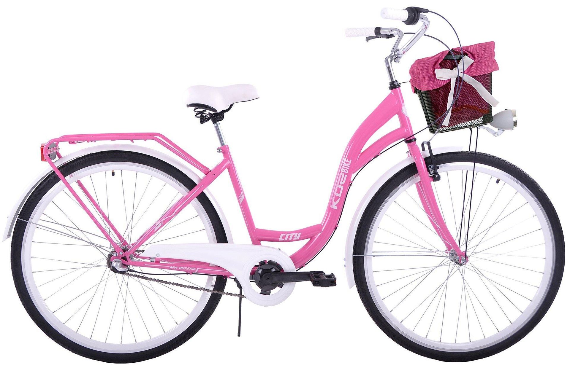 KOZBIKE Rower miejski K4 28&quot różowy 36627-uniw