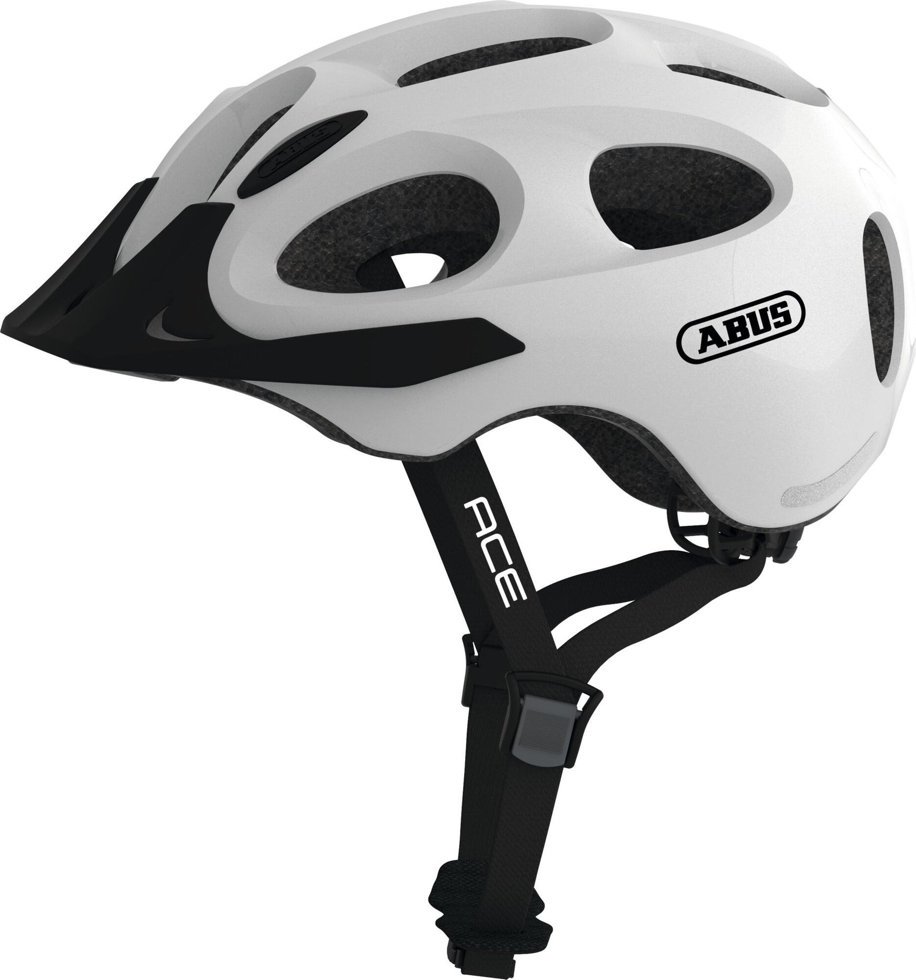 ABUS Youn-I Ace Kask rowerowy, biały L | 56-61cm 2022 Kaski miejskie i trekkingowe