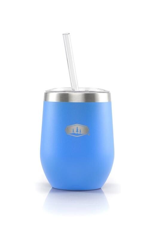 Kubek termiczny na koktajl ze słomką GSI Outdoors Glacier Stainless Tumbler 355 ml Blue Aster