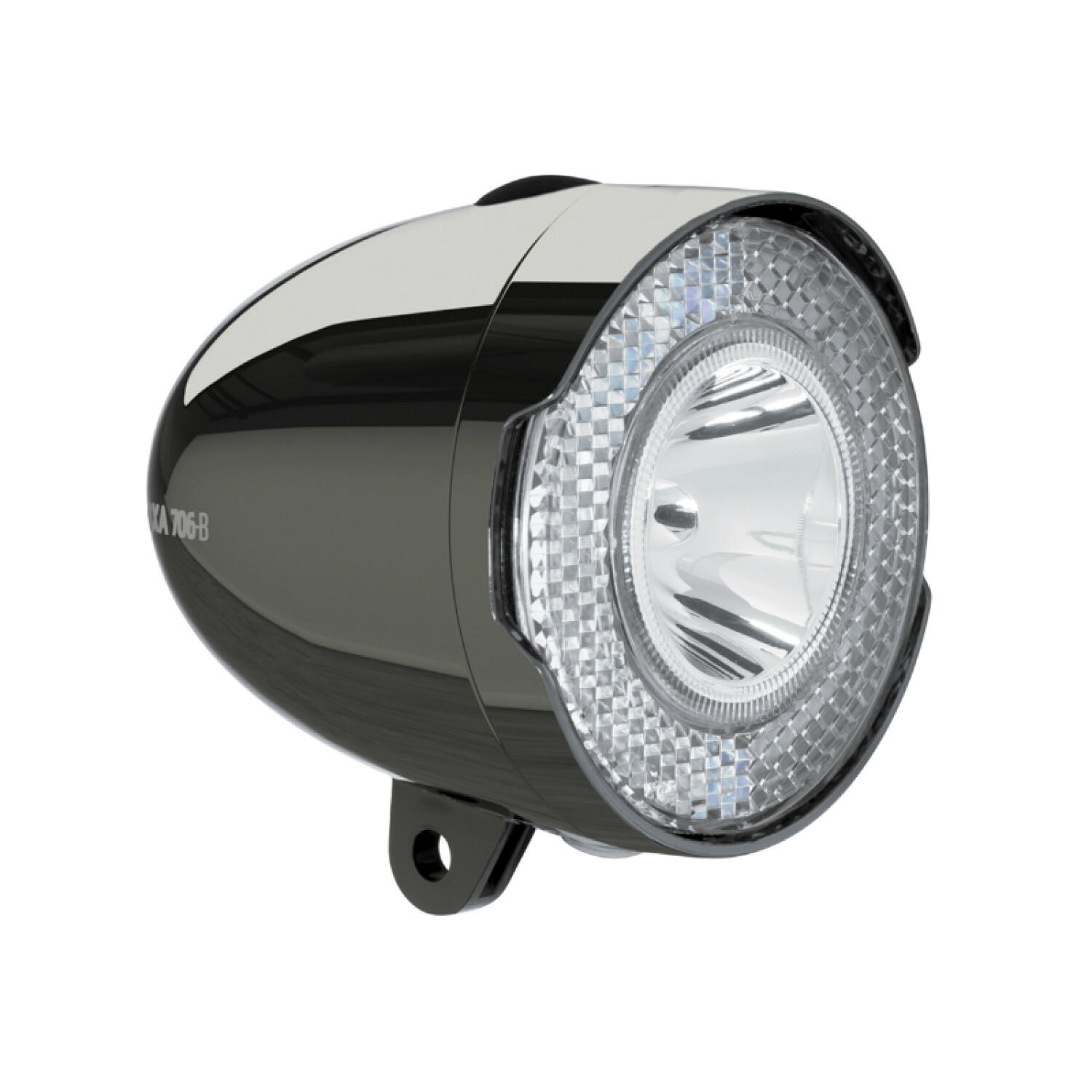 przednia lampka rowerowa zasilana bateryjnie na błotniku Axa Classic 706 Led 15