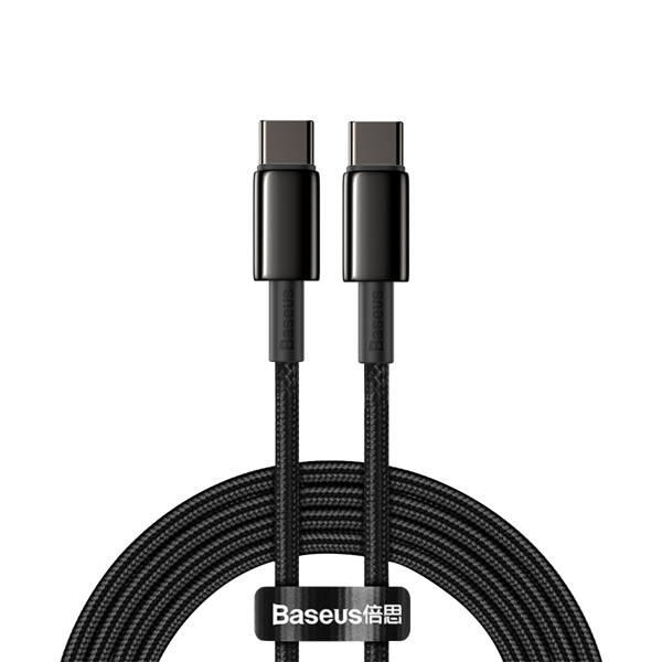 Baseus kabel USB Typ C - USB Typ C szybkie ładowanie Power Delivery Quick Charge 100 W 5 A 1 m czarny (CATWJ-01) - 1 Czarny USB Typ C (męski) CATWJ-01