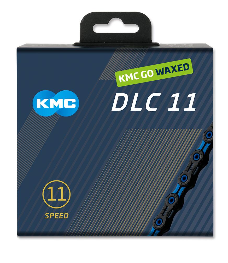 Łańcuch KMC DLC11 WAXED 11 biegów 118 ogniw czarno-niebieski