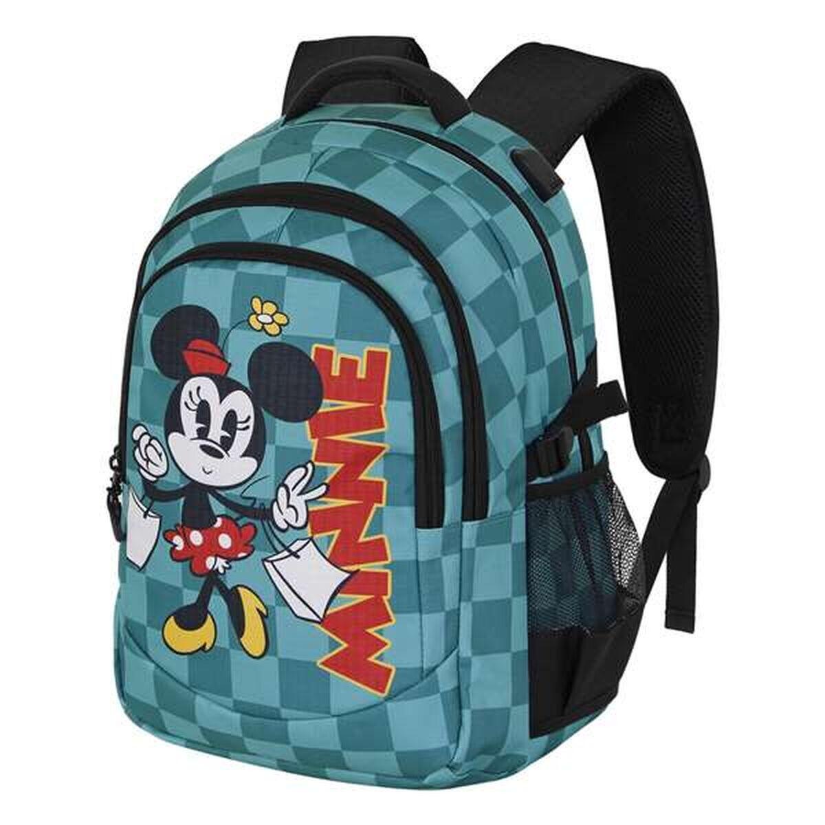 Myszka Minnie Indigo -Plecak Running PLUS, Turkusowy, 34 x 46 cm, Pojemność 32 L