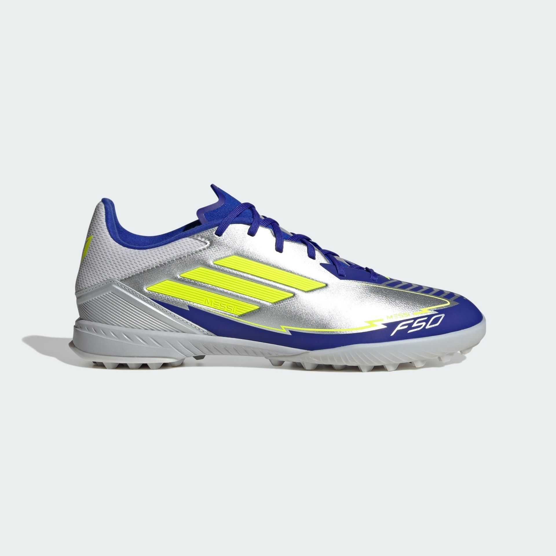 Buty adidas F50 League Messi TF IH0919 srebrny 46