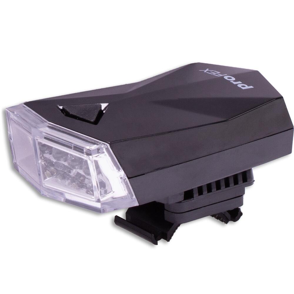 Lampka rowerowa przednia 4 LED Profex STAR na baterię, wodoodporna