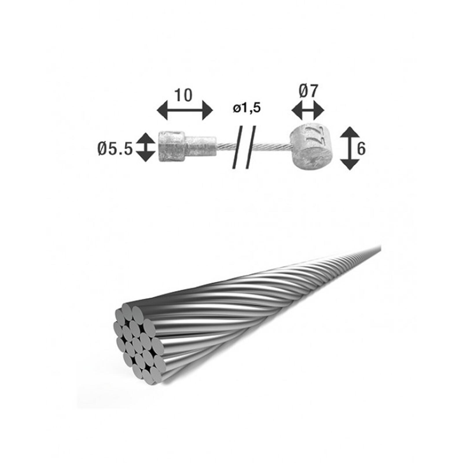 XLC XLC BR-X86 Inner Brake Cable 1,5mm 2350mm 2021 Linki i osłonki hamulcowe 2500365012