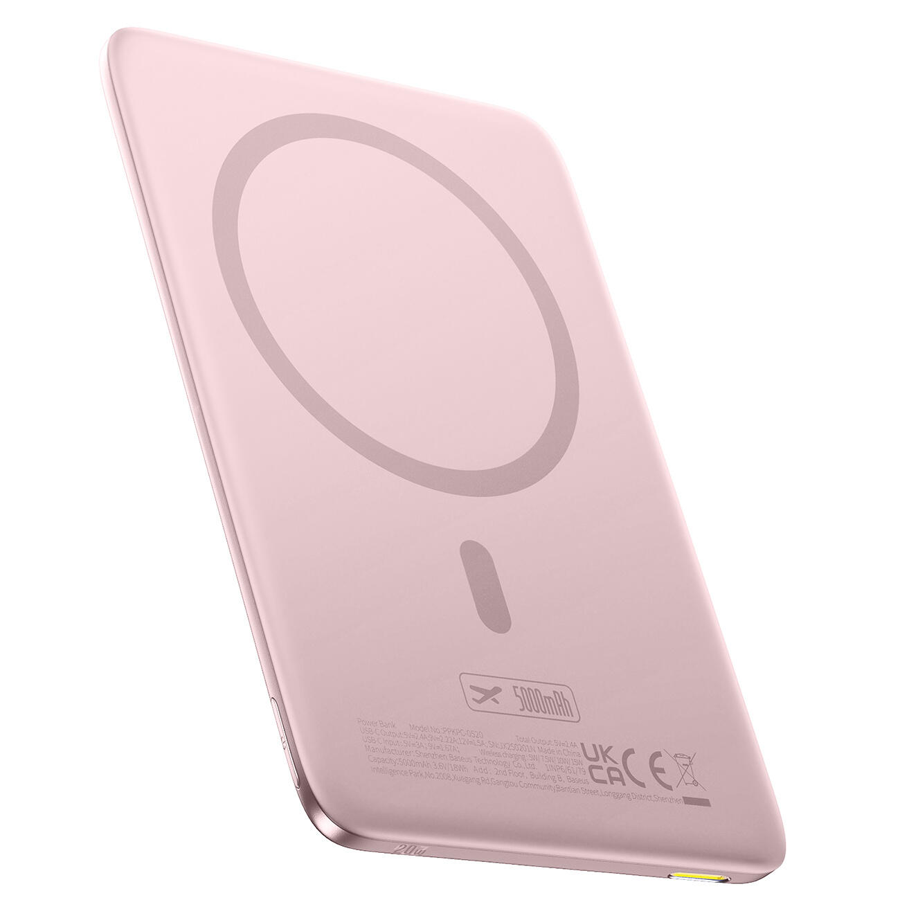 Baseus PicoGo AM41 Ultra-Slim Magnetic 5000mAh 20W Różowy