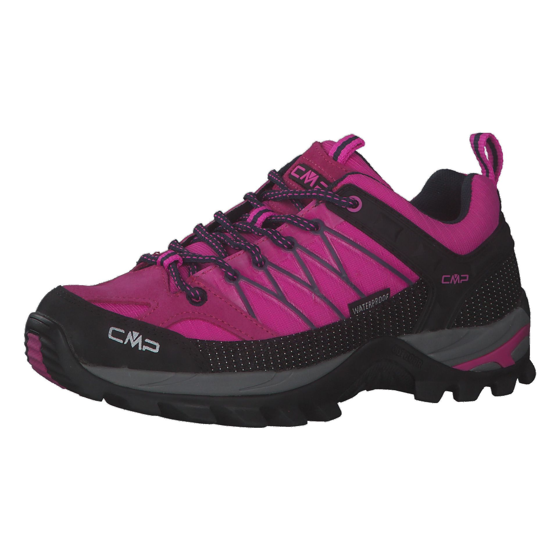 CMP Damskie półbuty trekkingowe Rigel Low Wmn Shoe Wp, Różowy fluo B Blue, 37 eu