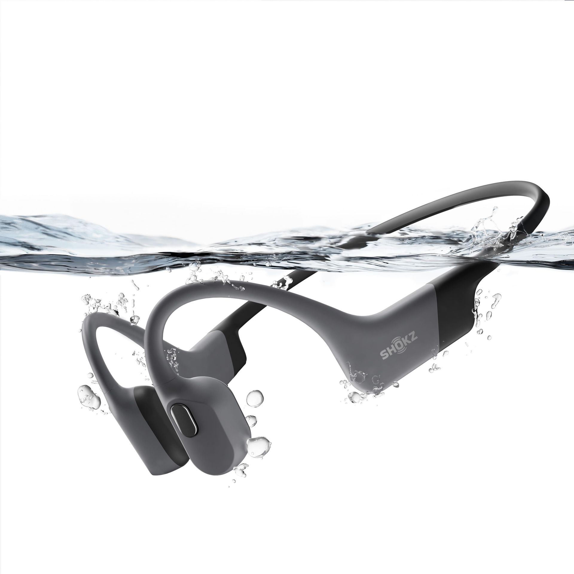 SHOKZ OpenSwim Pro Zestaw słuchawkowy Bezprzewodowy Otwarty na ucho Sport Bluetooth Szary
